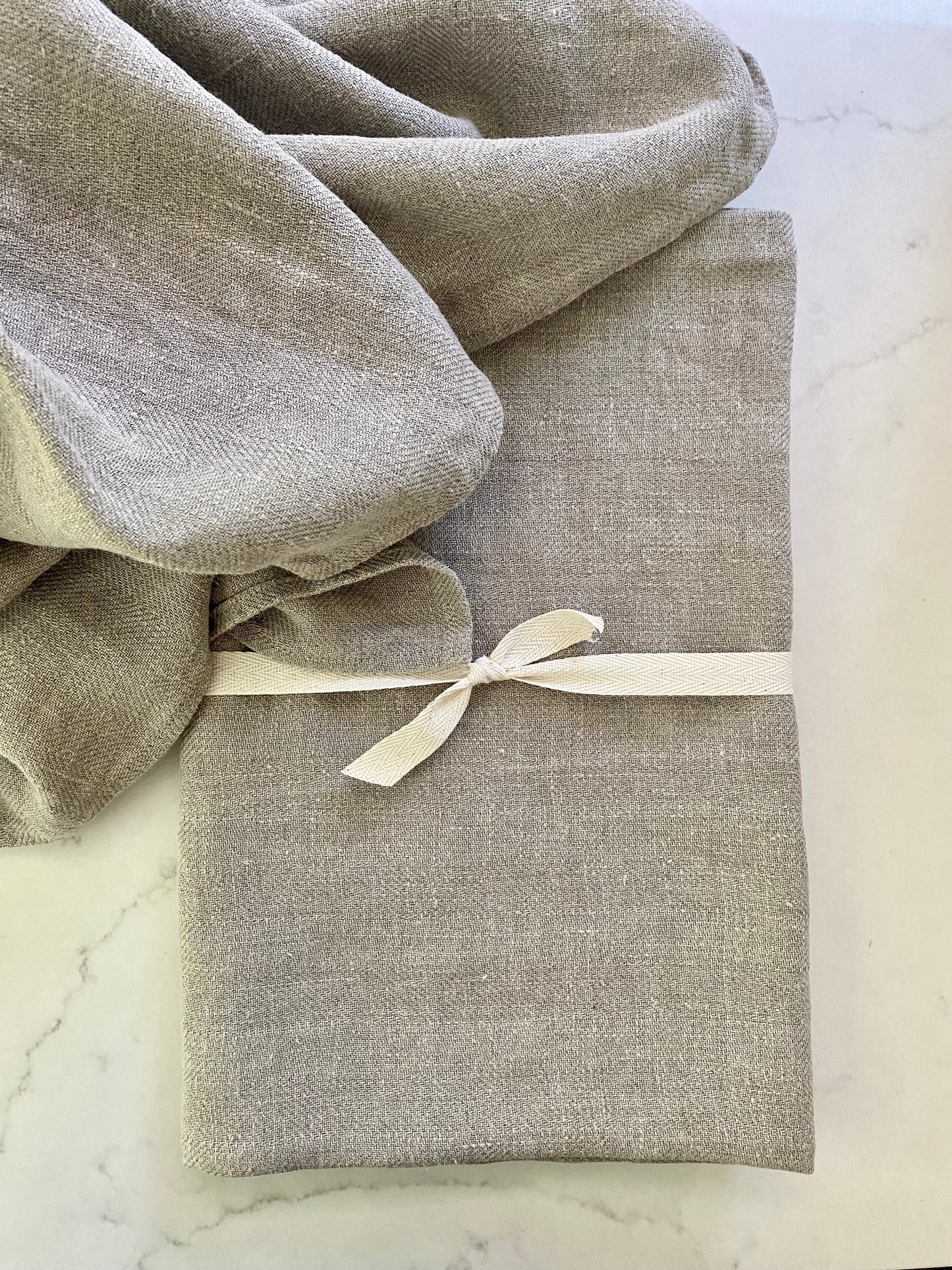 undyed natural linen twill weave| Bath Sheet