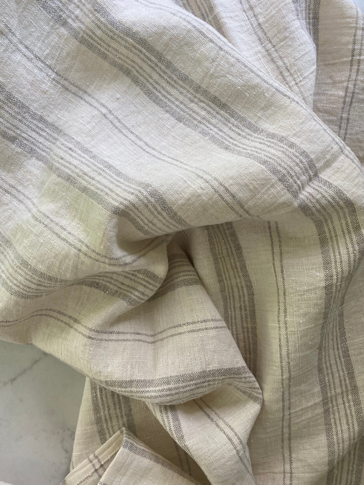Cream & natural multi stripe | bath sheet