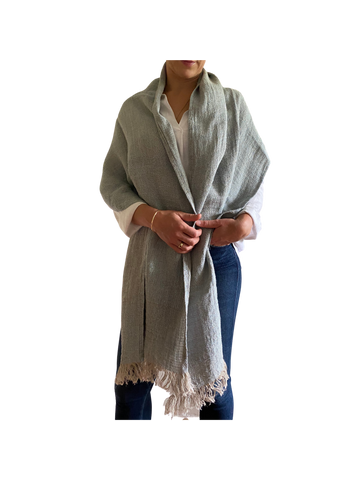 Large linen online scarf