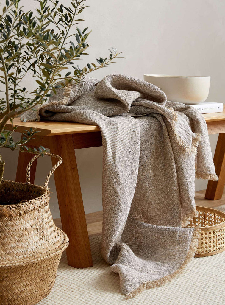 Throw Blanket 100% Linen