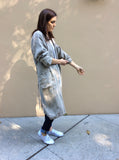 'UNA' Linen Kimono Long- natural  100% linen