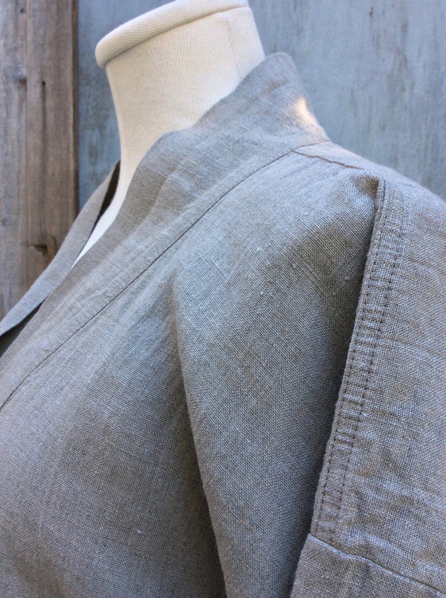 'UNA' Linen Kimono Long- natural 100% linen