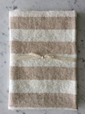 Beige/white striped | bath sheet  SKU218