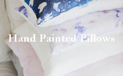 Hand Painted Pillows - le fil rouge Textiles