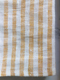 Apron 100% linen- yellow & white striped