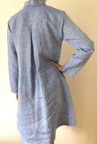 Olivia Linen Dress - Blue