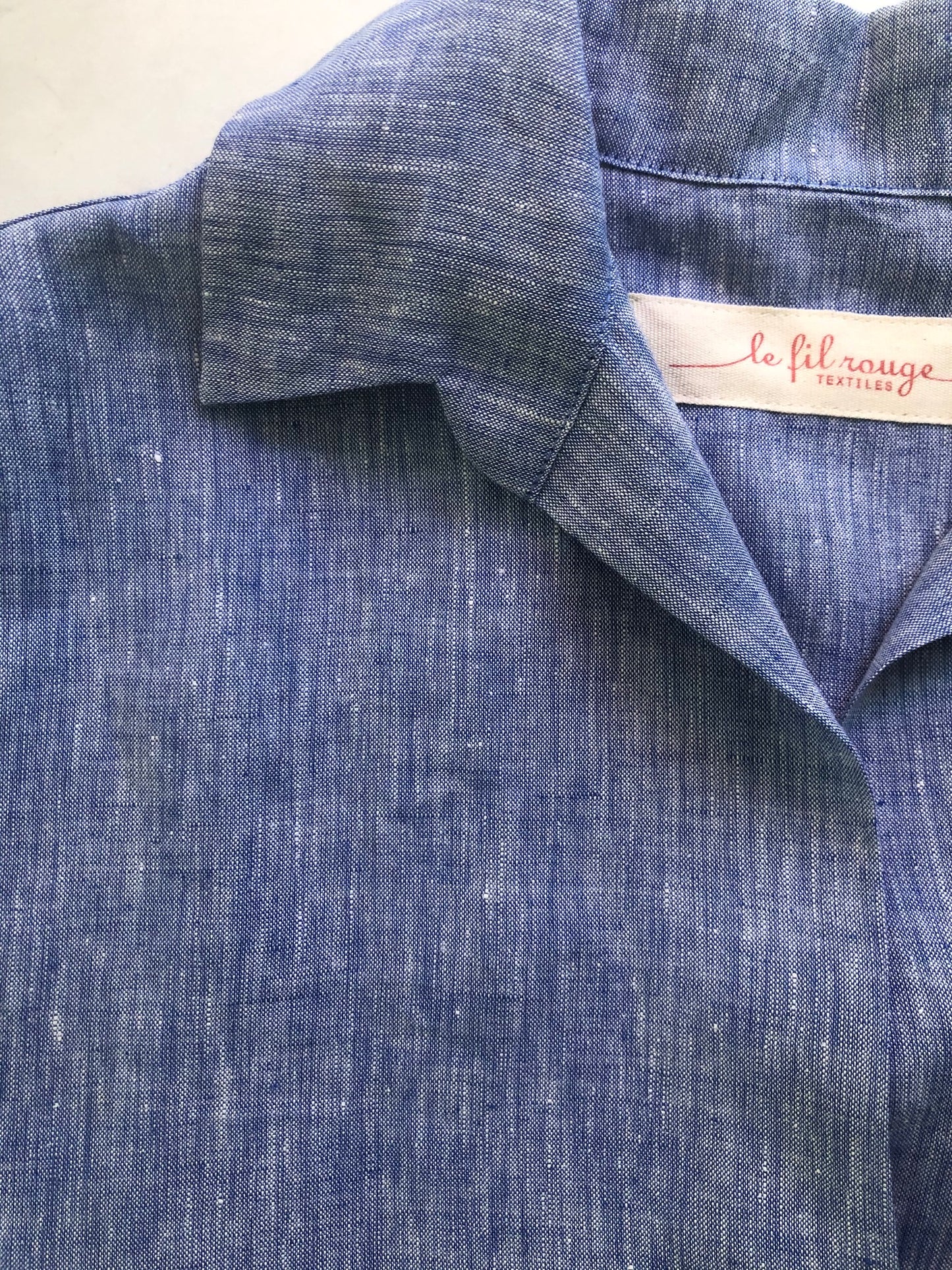 Olivia Linen Dress - Blue
