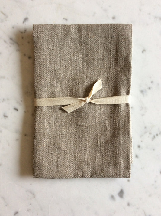 Natural linen Herringbone Weave | Tea/Hand Towel