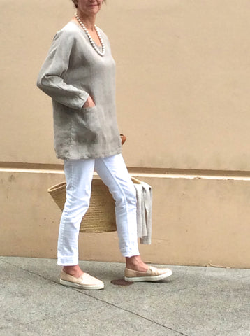 Tunic  'Chloe'  Natural | 100% Linen - Made in Canada
