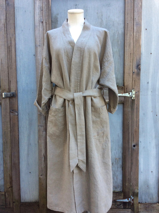 100% linen Kimono- pure sustainable clothing -slow fashion