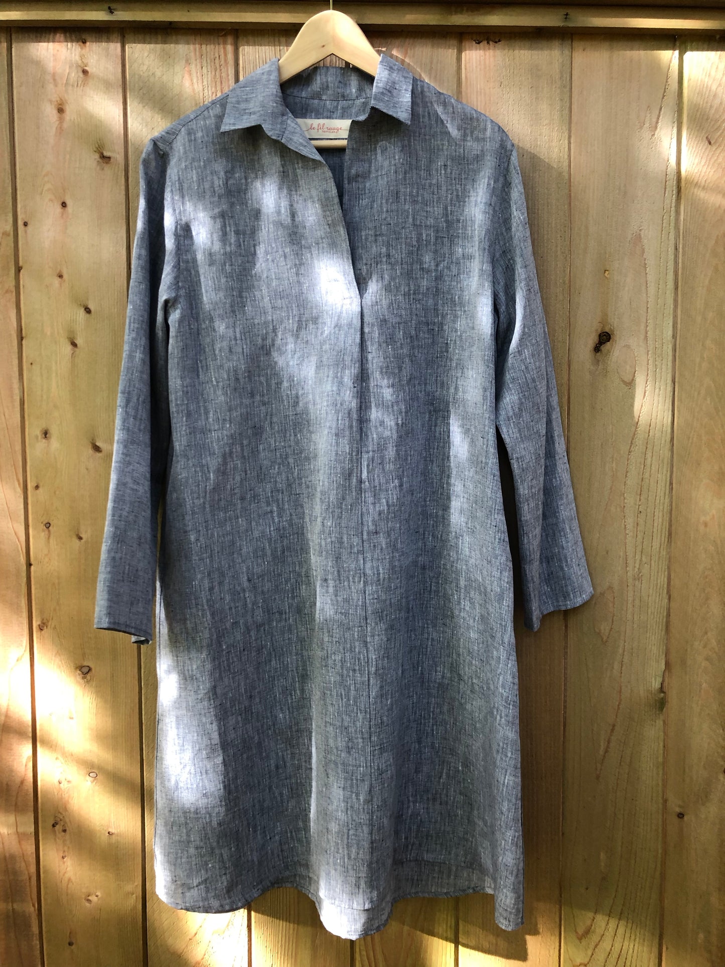 Olivia Linen Dress - grey