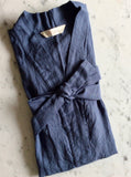 UNA Linen Kimono - indigo blue 100% linen