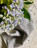 indigo & natural thin striped | linen Tea/Hand Towel