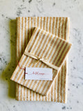 yellow & white thin striped | Linen Tea/Hand Towel