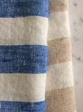 Beige/white striped | bath sheet  SKU218